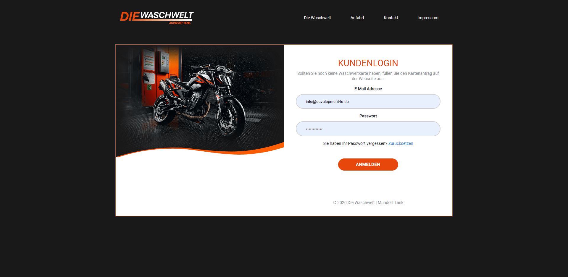 Waschwelt Kundenlogin 1