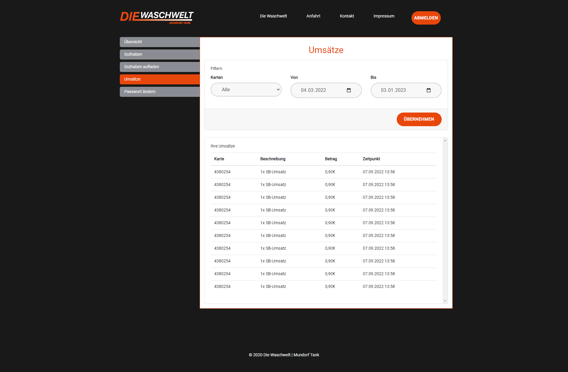 Waschwelt Kundenlogin 4